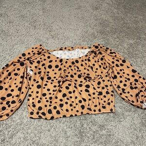 Off the shoulder polka dot blouse - Large